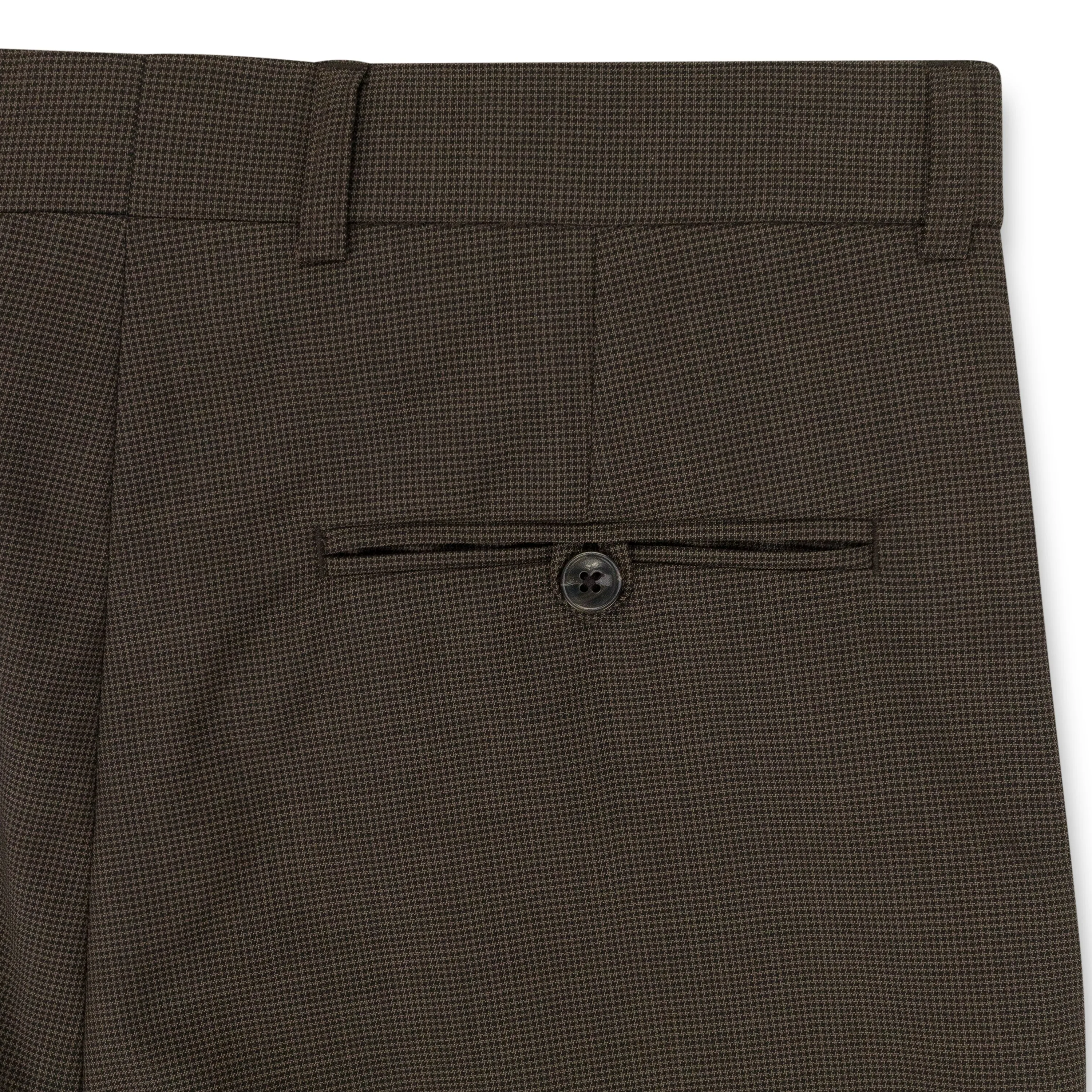 BROWN TAILORED EXTENDED WIDE LEG TROUSERS