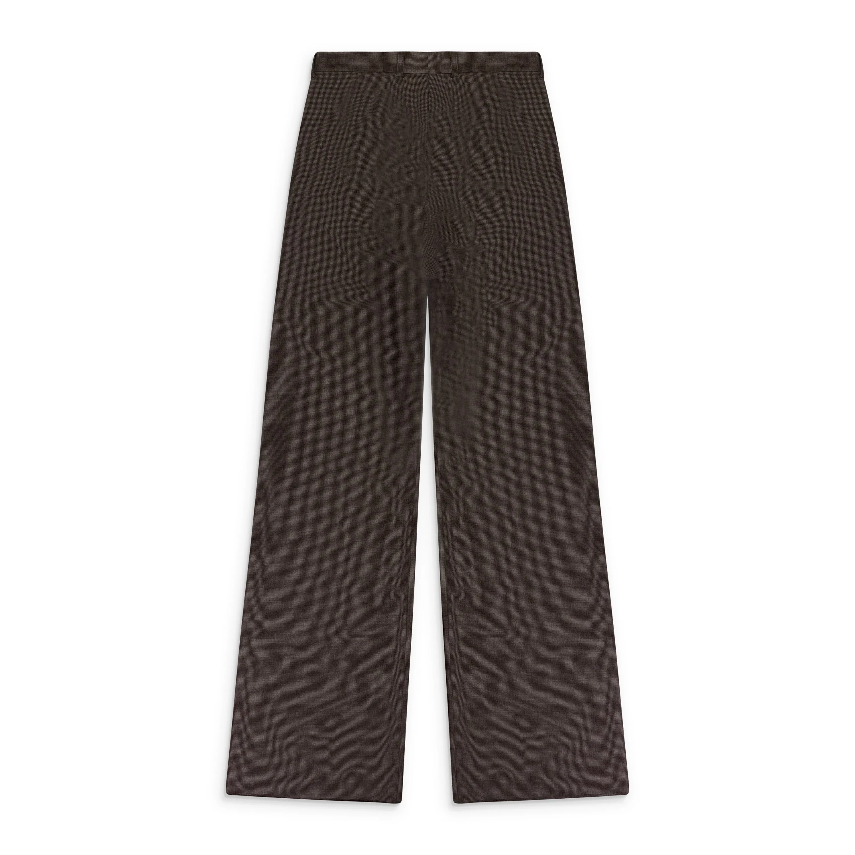 BROWN TAILORED EXTENDED WIDE LEG TROUSERS