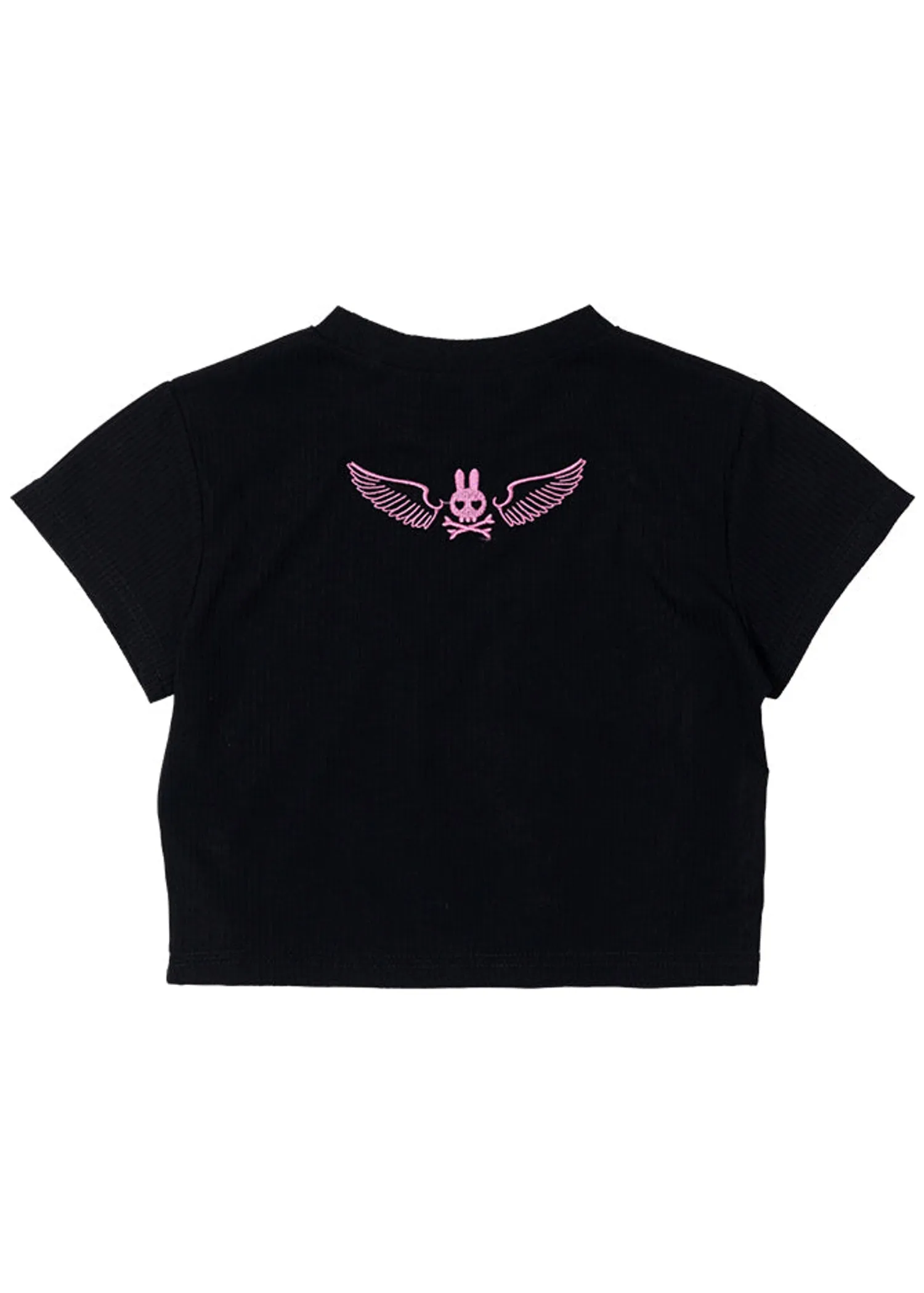 Bunny Dolls Punky Bunny Black Pink Crop Tee