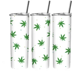 Cannabis sublimation tumbler wrap for weed smokers to make D.I.Y. do it yourself sublimation wraps for 20 oz. tumblers
