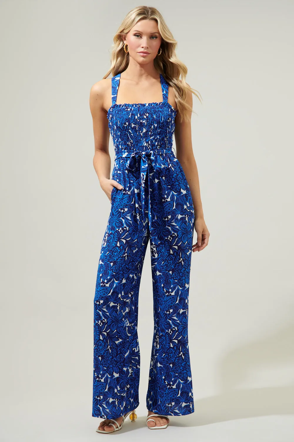 Caspian Floral Erie Racerback Jumpsuit