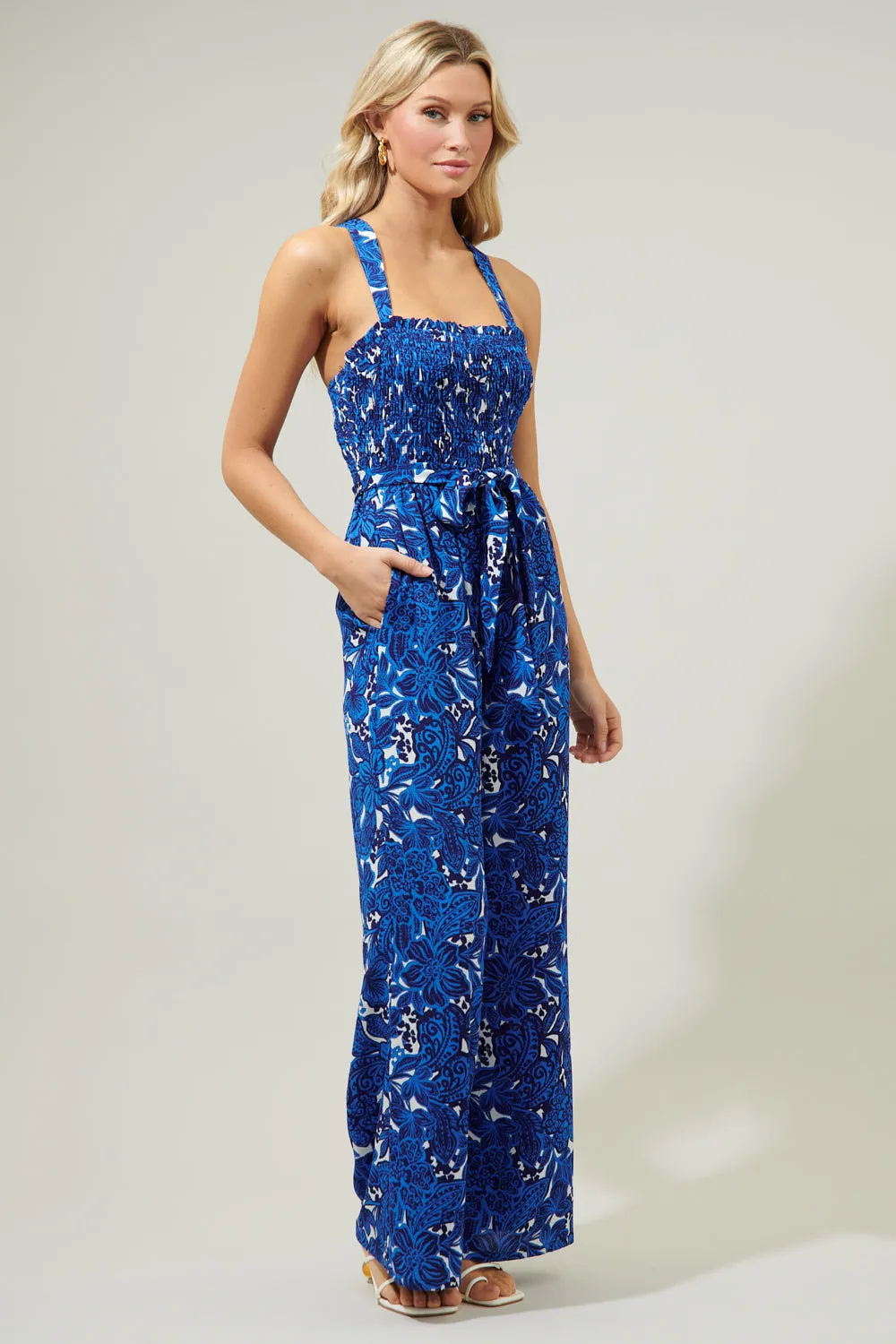 Caspian Floral Erie Racerback Jumpsuit