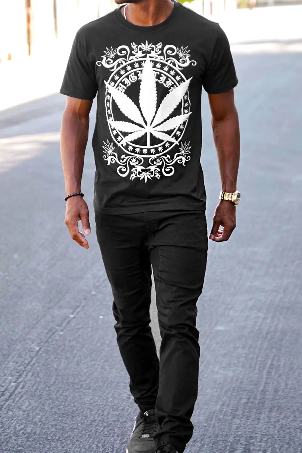 Chenille Patch Leaf T-Shirts