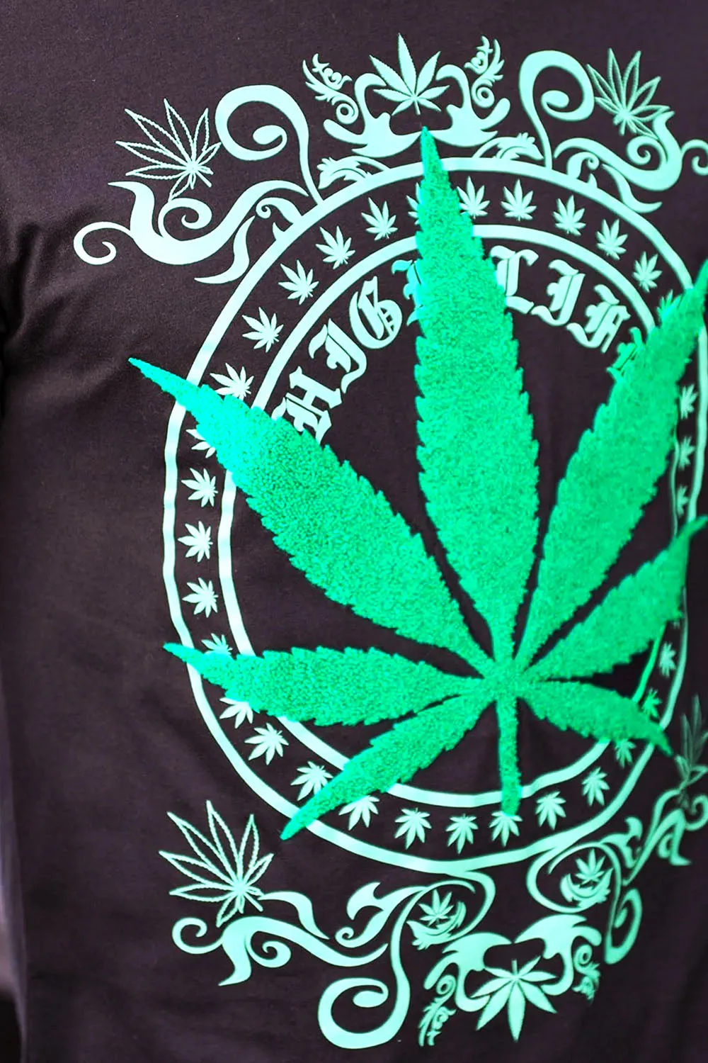 Chenille Patch Leaf T-Shirts