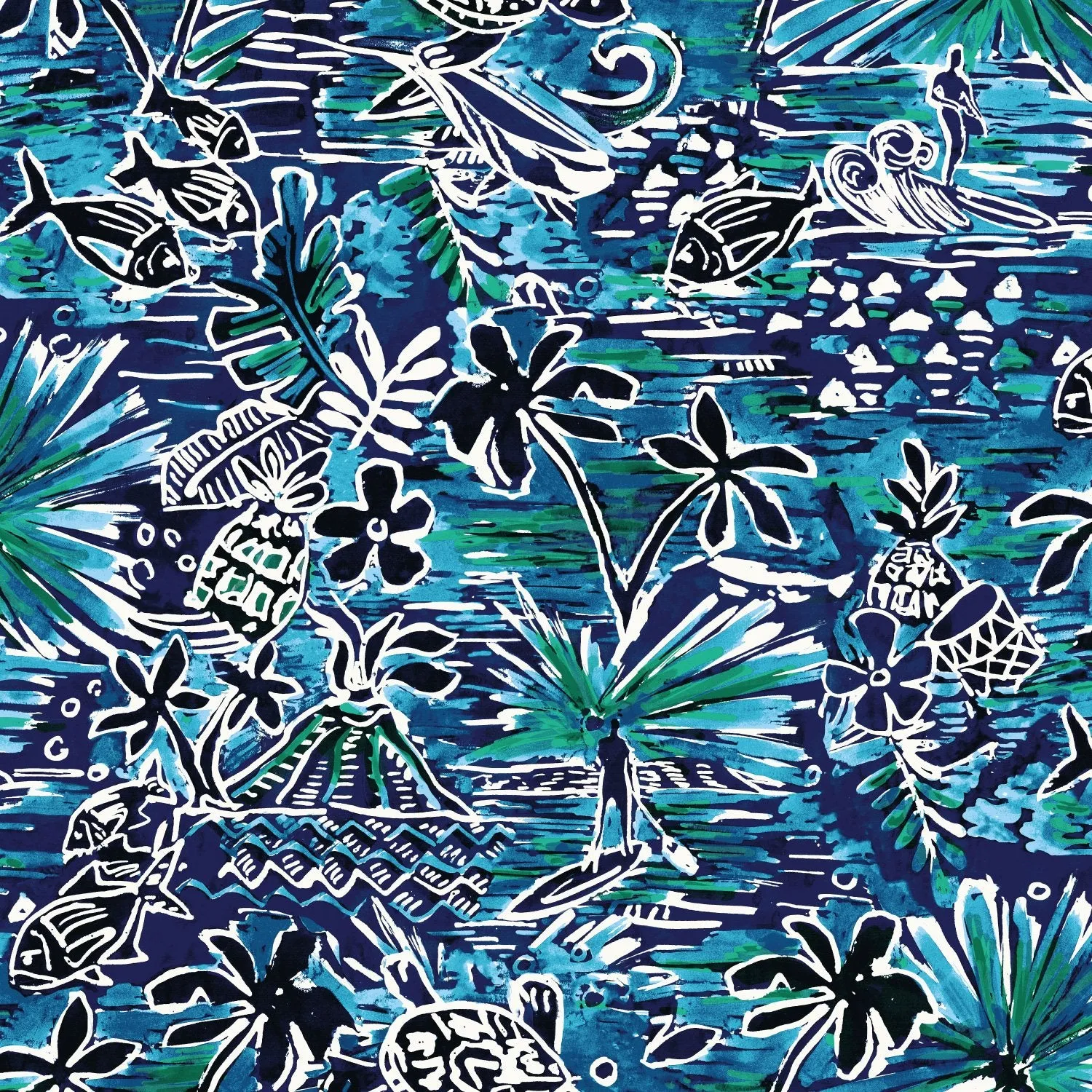 Coastal Top - Honu Island Blue