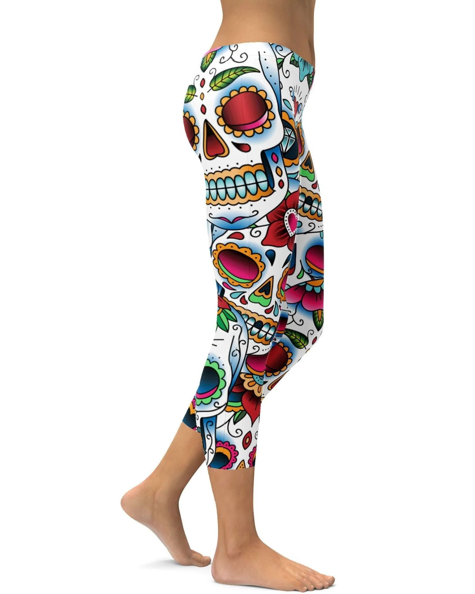 Colorful Dead - Sugar Skull Capris