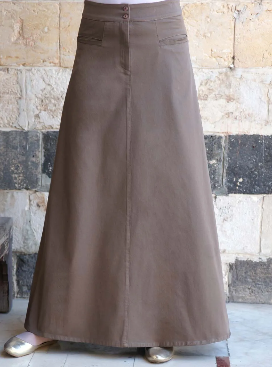 Cotton Flattering Fit A-Line Skirt
