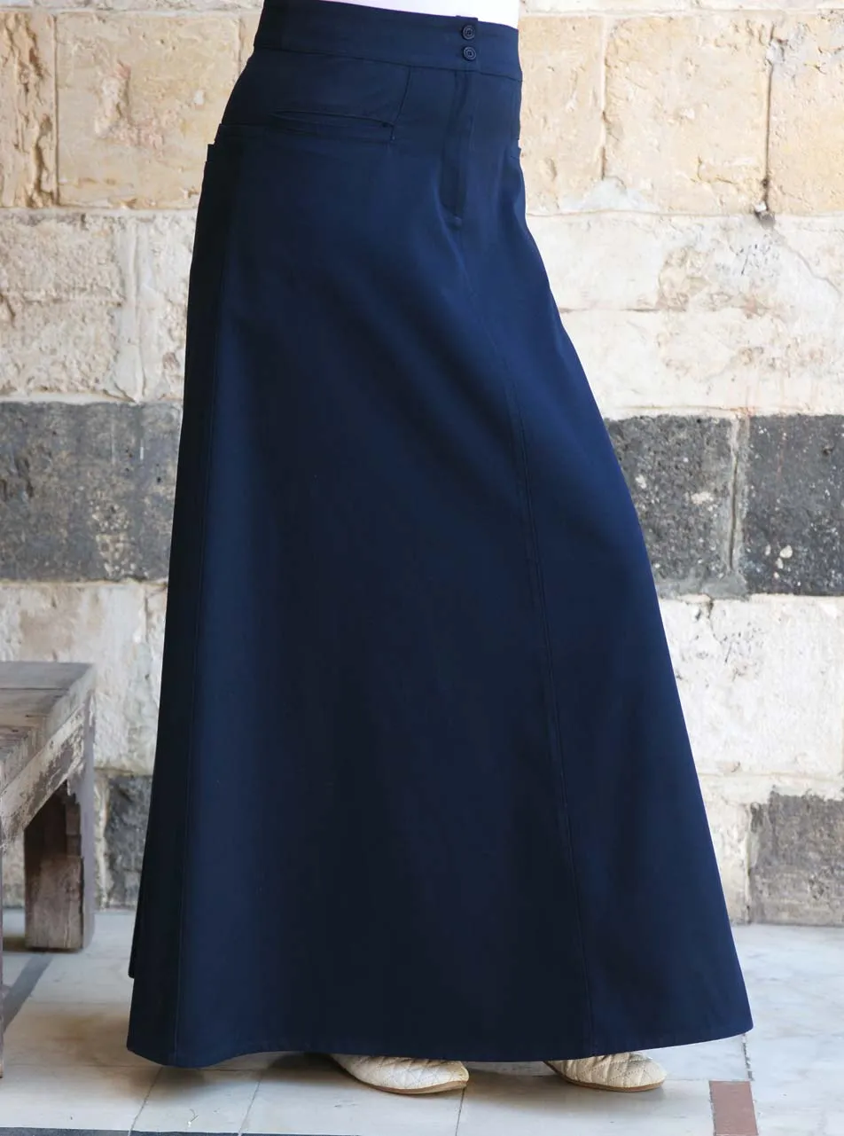 Cotton Flattering Fit A-Line Skirt