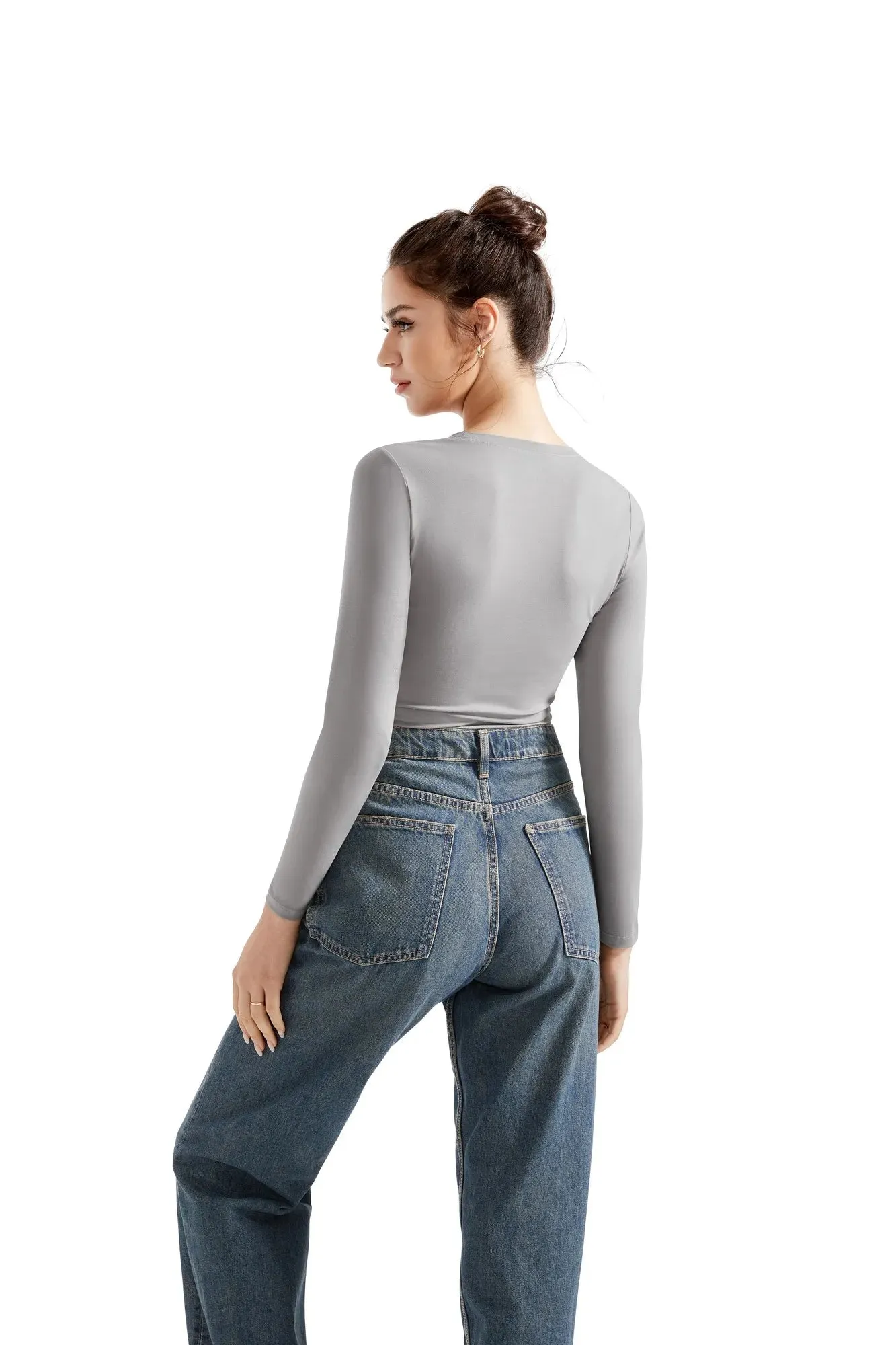 Cotton Jersey Crew Neck Shirt - Long Sleeve