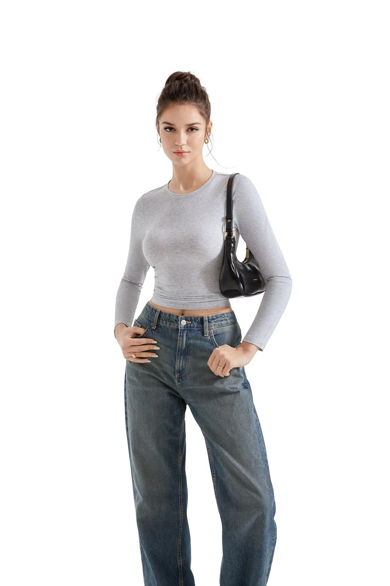 Cotton Jersey Crew Neck Shirt - Long Sleeve