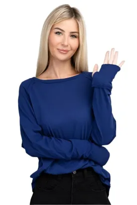 Cotton Raglan Sleeve Thumbhole Top