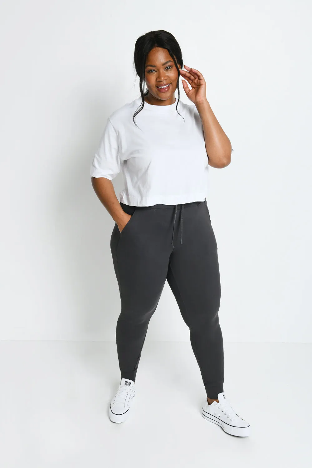 Curve Recharge High Waisted Joggers - Odyssey Grey