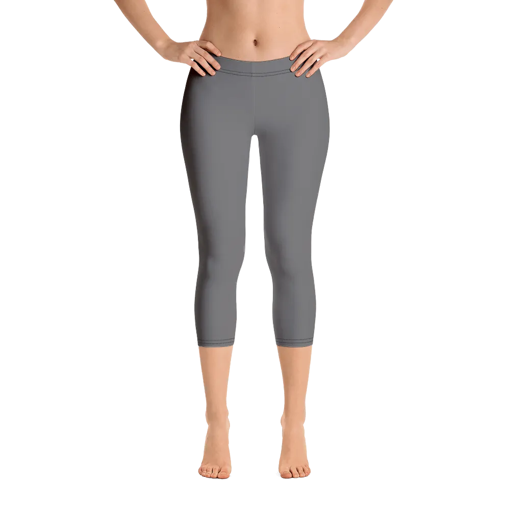 Dark Gray Capri Leggings