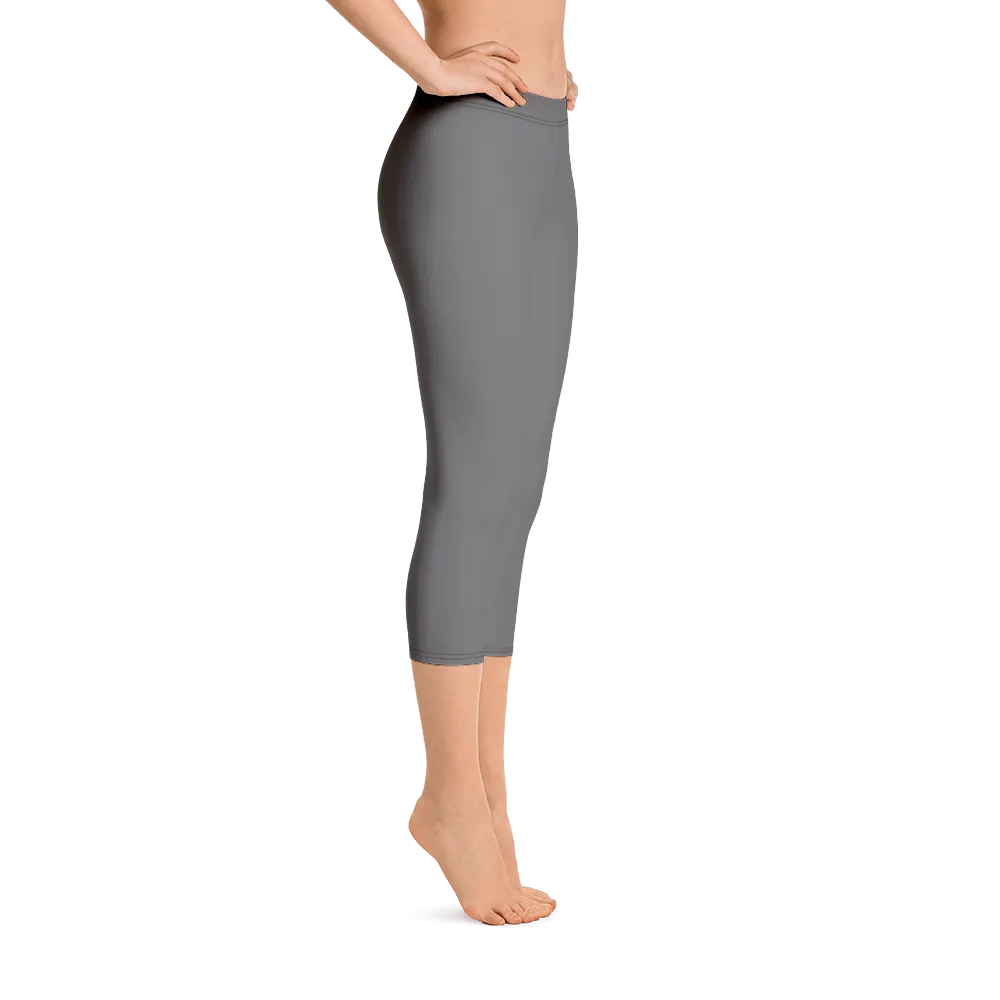 Dark Gray Capri Leggings