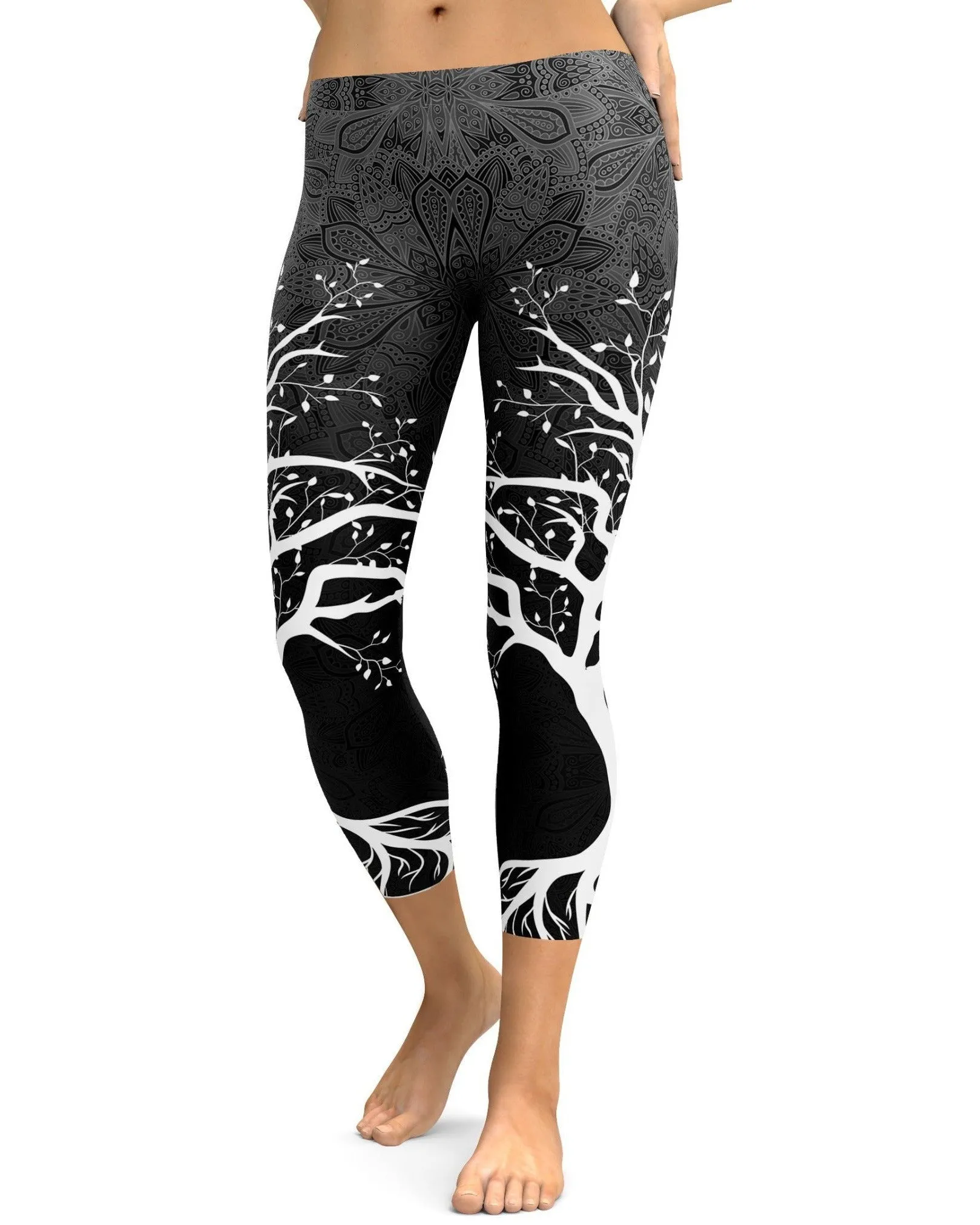 Dark Tree of Life Capris