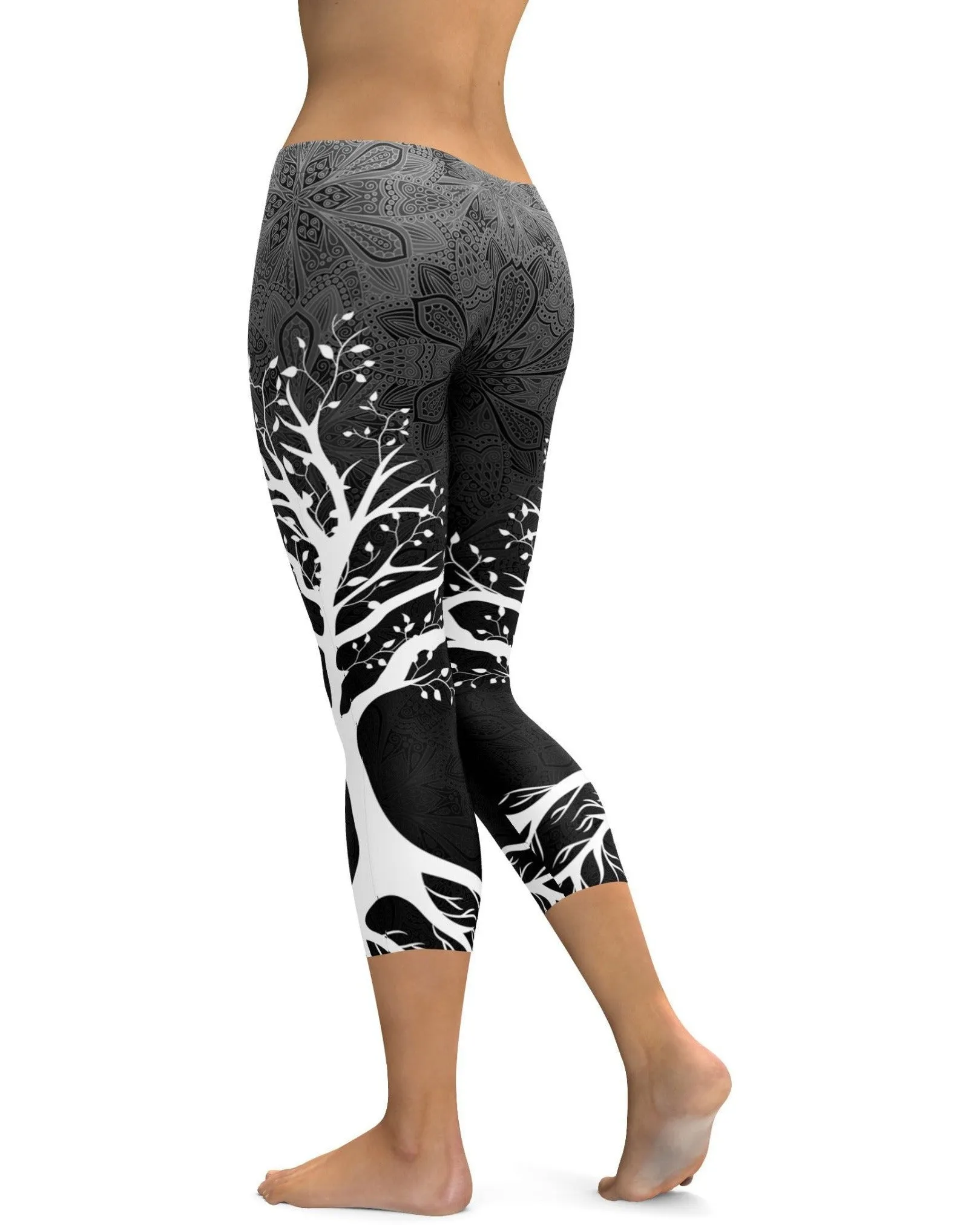 Dark Tree of Life Capris