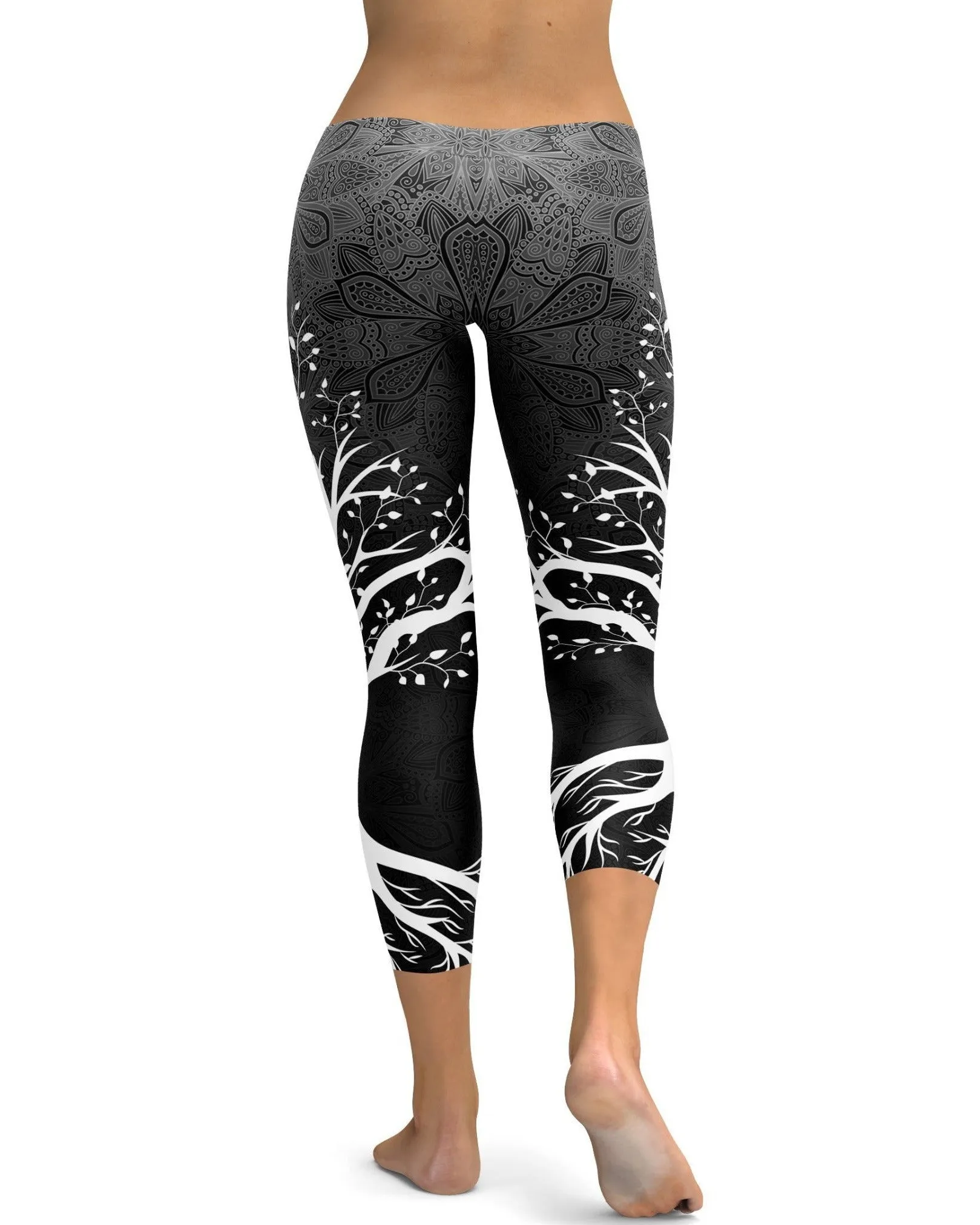 Dark Tree of Life Capris
