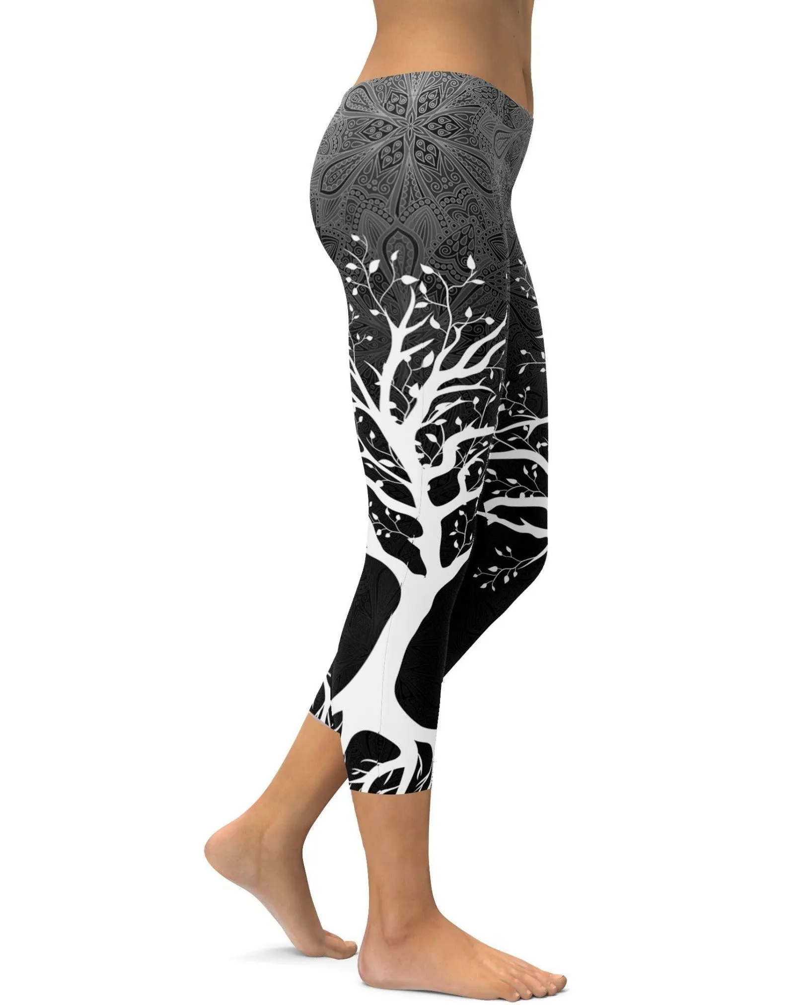 Dark Tree of Life Capris