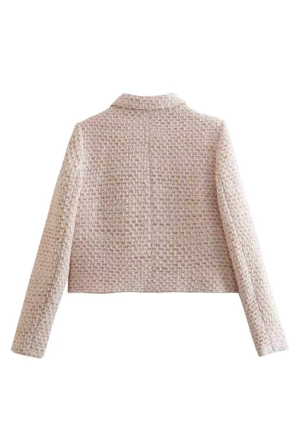 'Darla' Tweed-Knit Long Sleeved Jacket