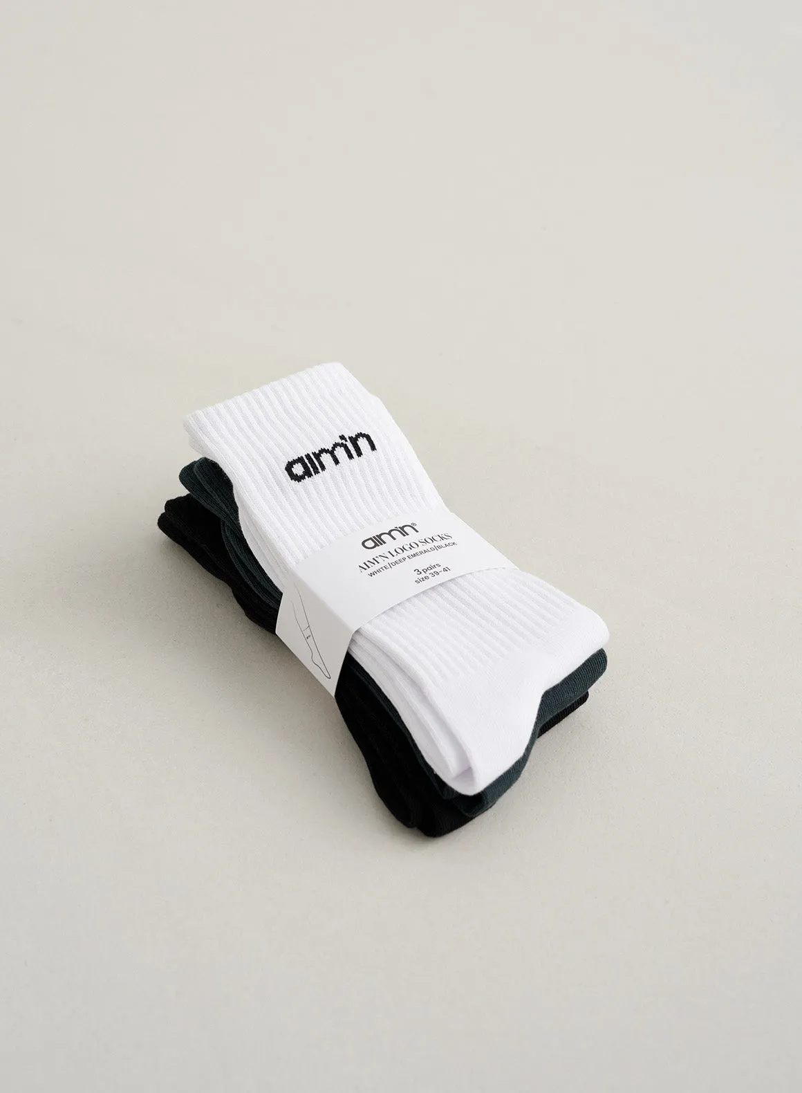 Deep Emerald aim'n Logo Socks 3-pack