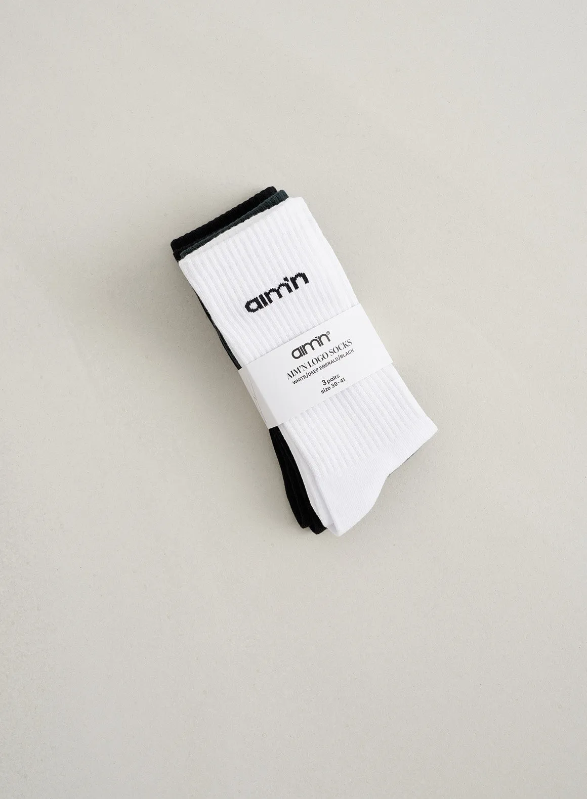 Deep Emerald aim'n Logo Socks 3-pack