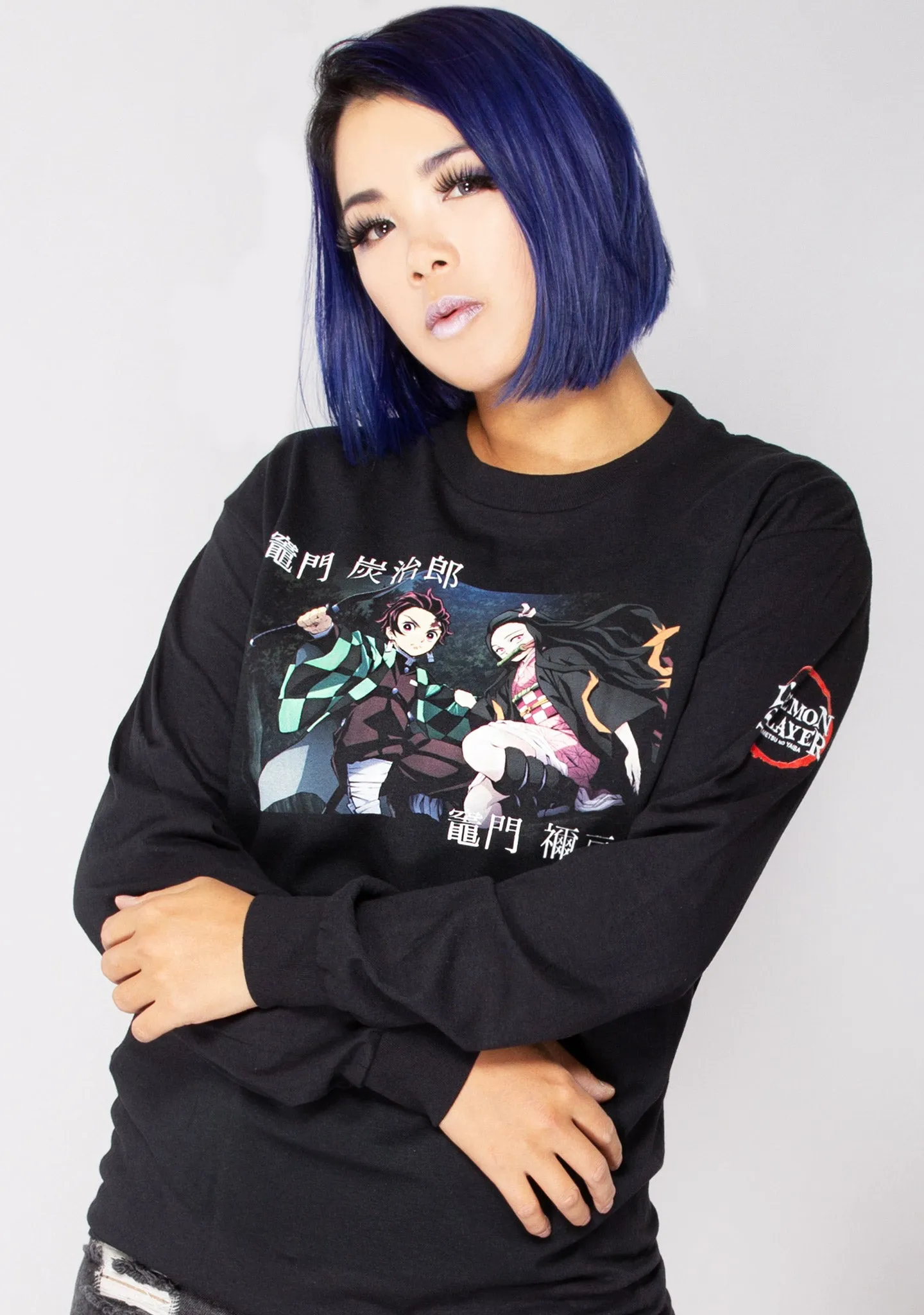 Demon Slayer Tanjiro & Nezuko Unisex Long Sleeve Tee