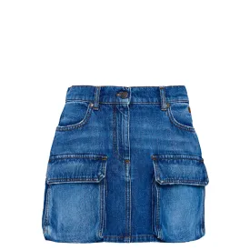 Denim Cargo Skirt