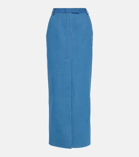 Denim maxi skirt colia Aya Muse, blue