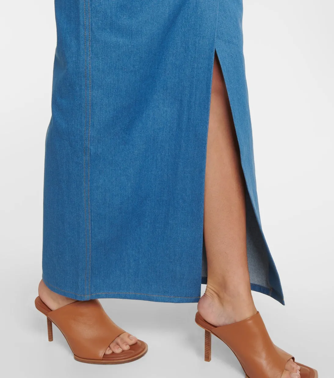 Denim maxi skirt colia Aya Muse, blue
