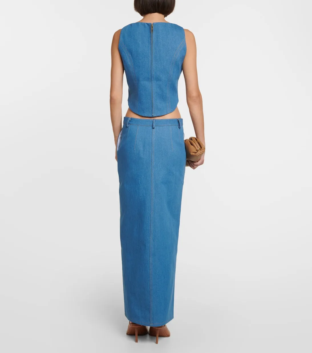 Denim maxi skirt colia Aya Muse, blue