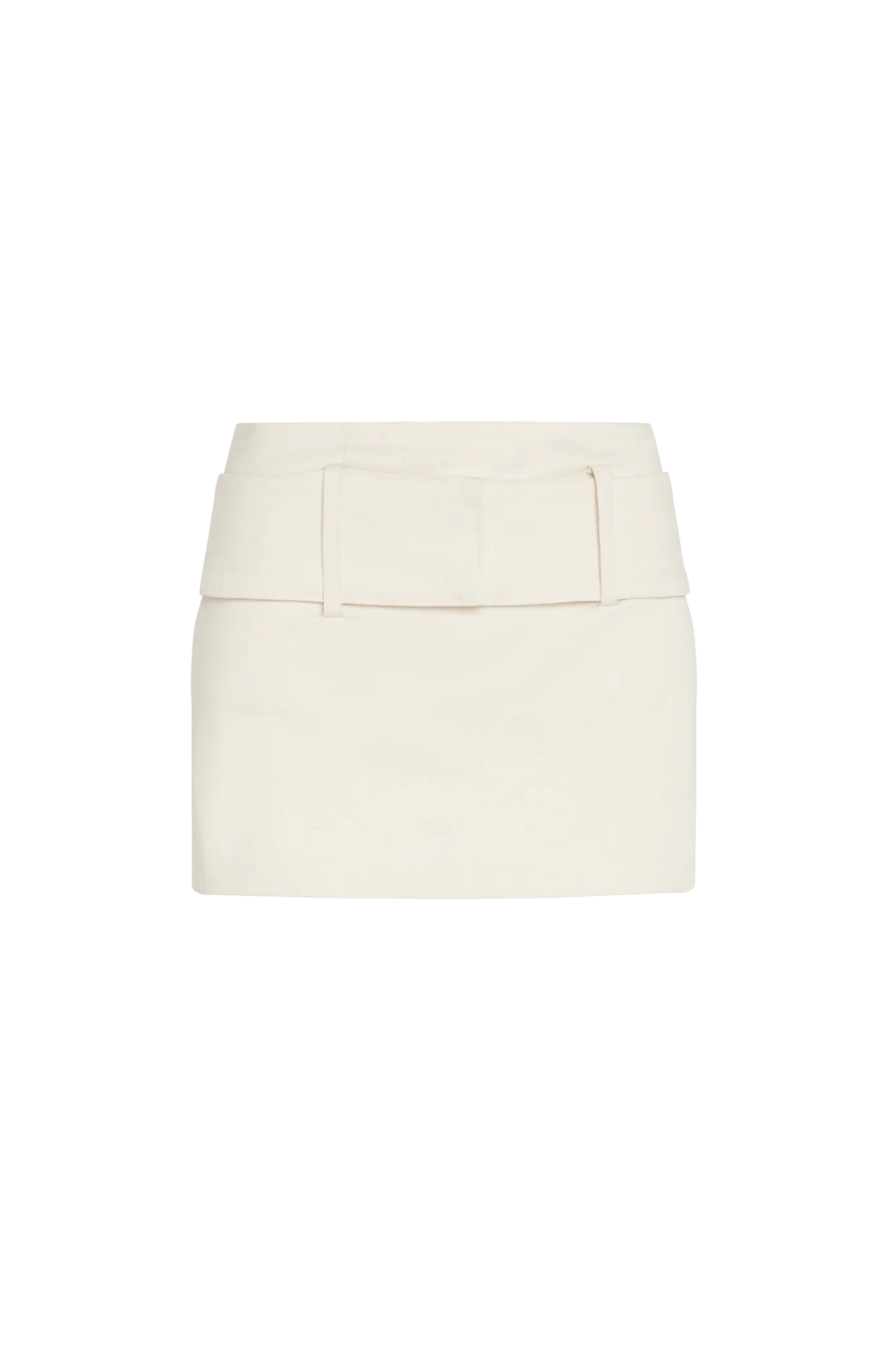 DENIM MINI SKIRT CREAM