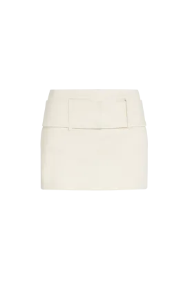 DENIM MINI SKIRT CREAM