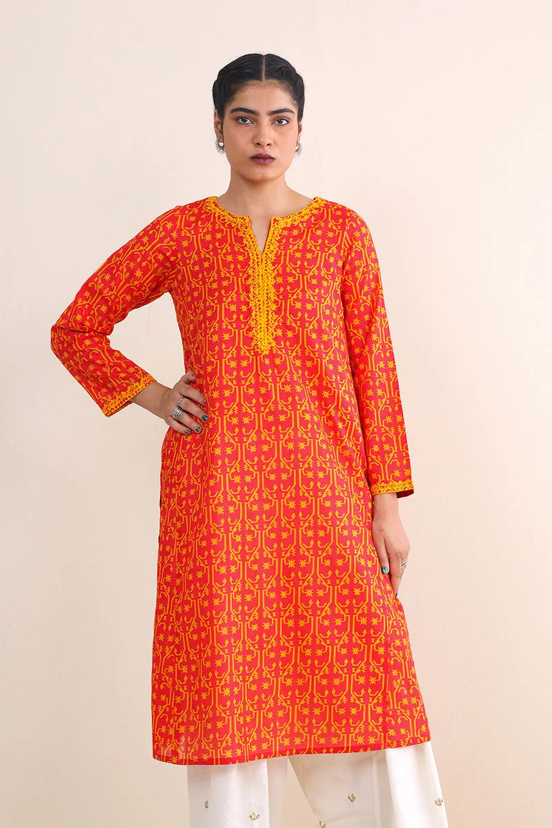 Dhakai A-line Kurta