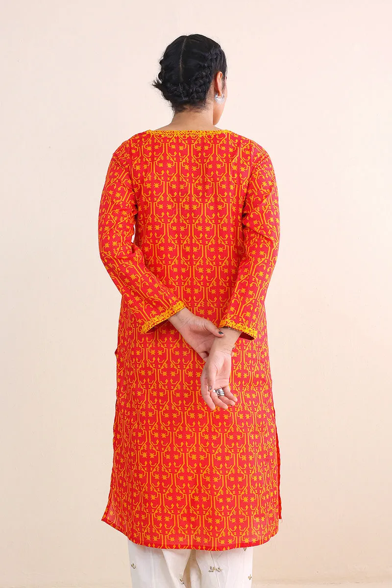 Dhakai A-line Kurta