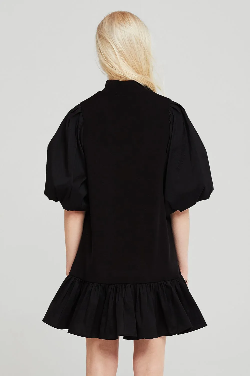 Eleanor Balloon Sleeve Ruffled Dress