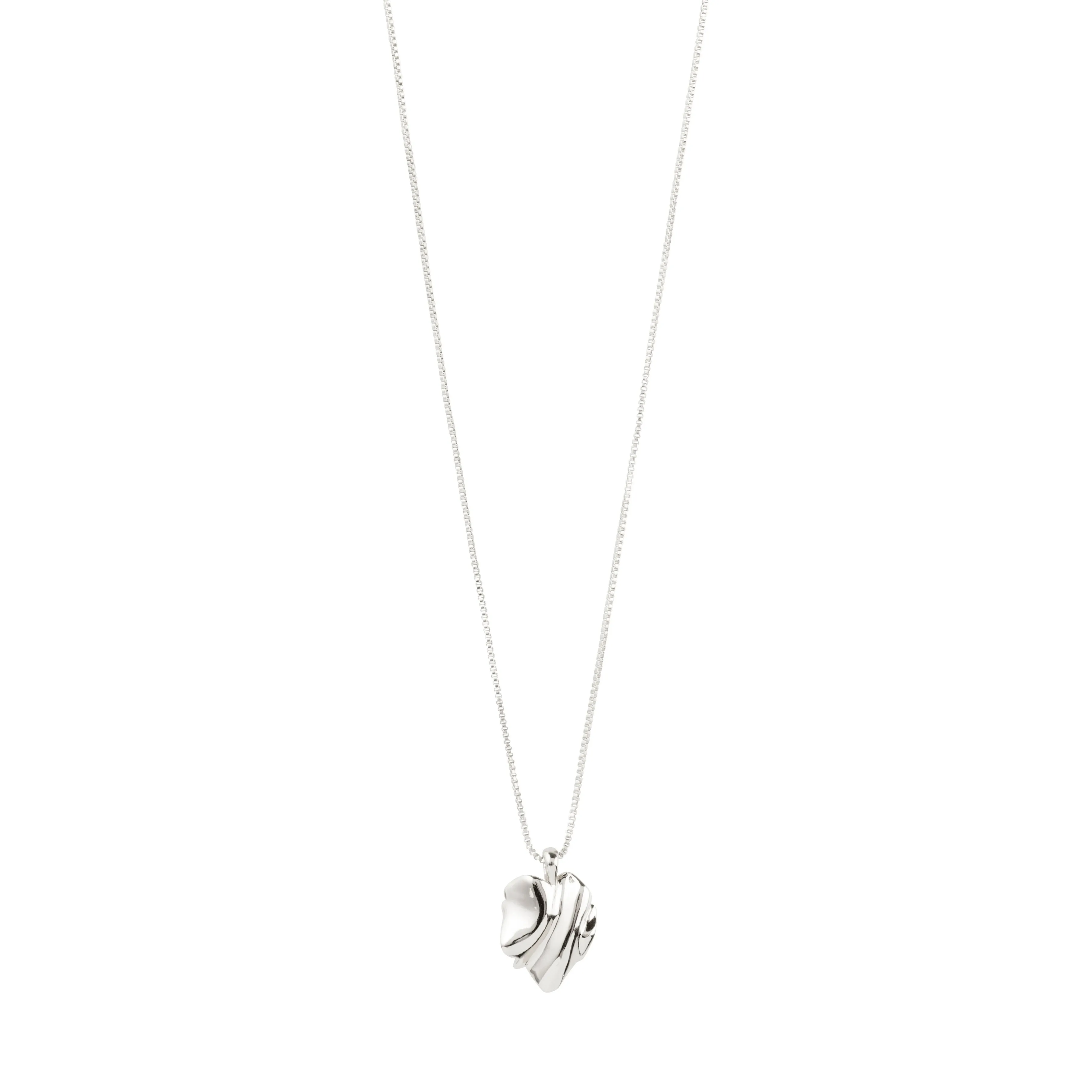 EM wavy pendant necklace silver-plated