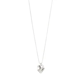 EM wavy pendant necklace silver-plated