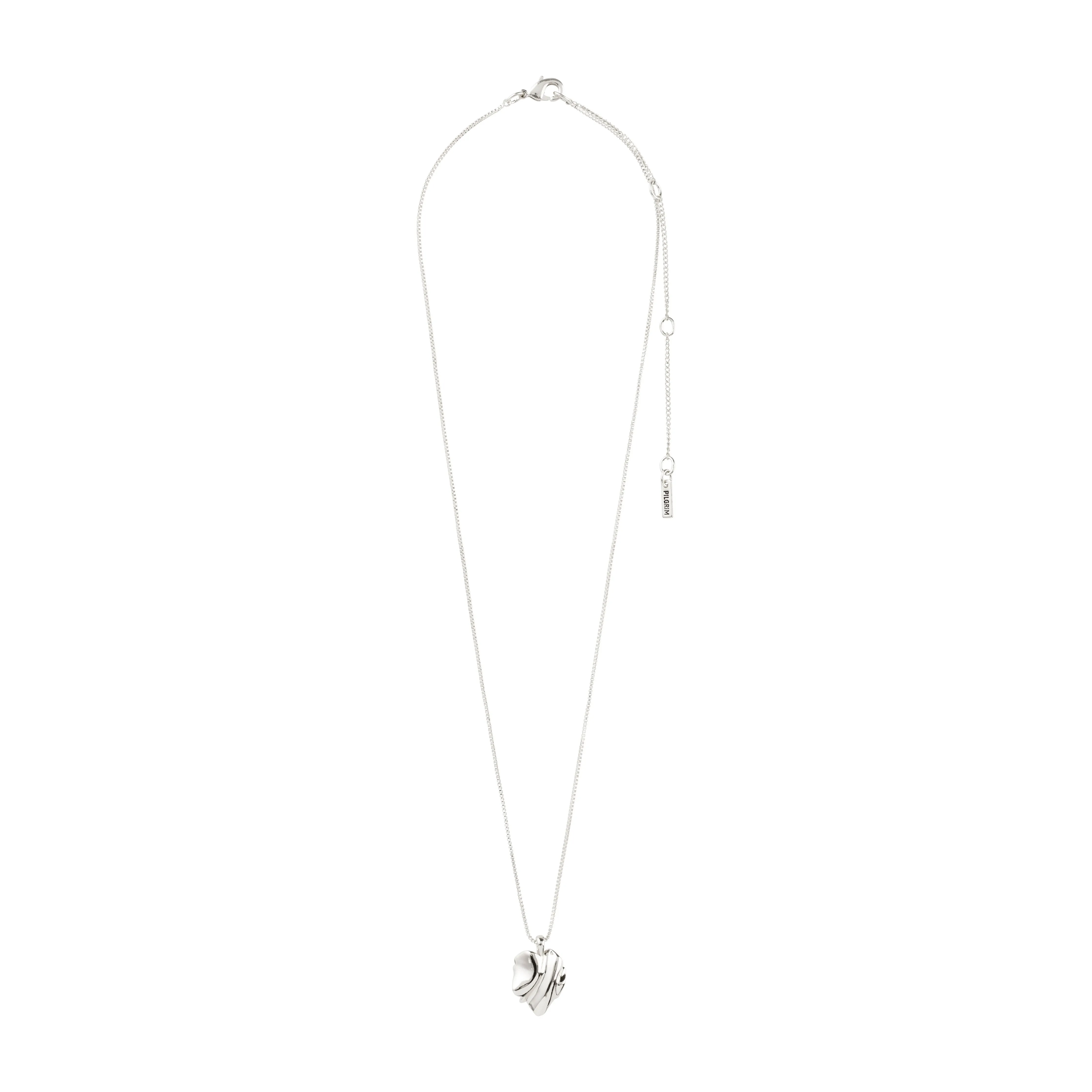 EM wavy pendant necklace silver-plated
