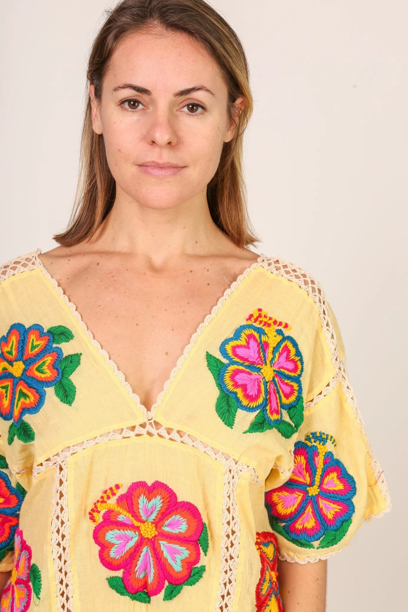 EMBROIDERED KAFTAN DRESS JOSIN
