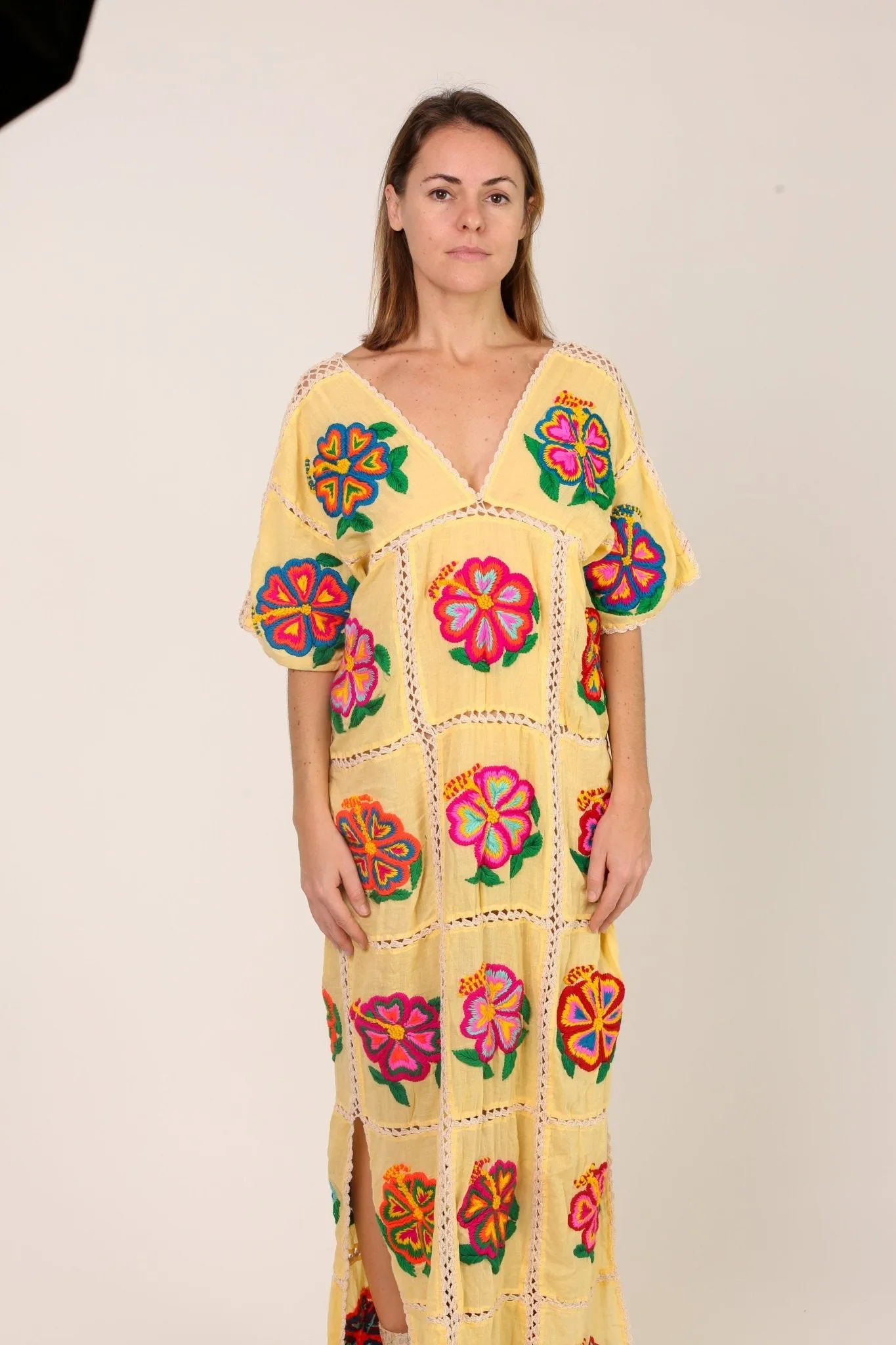 EMBROIDERED KAFTAN DRESS JOSIN