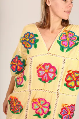 EMBROIDERED KAFTAN DRESS JOSIN