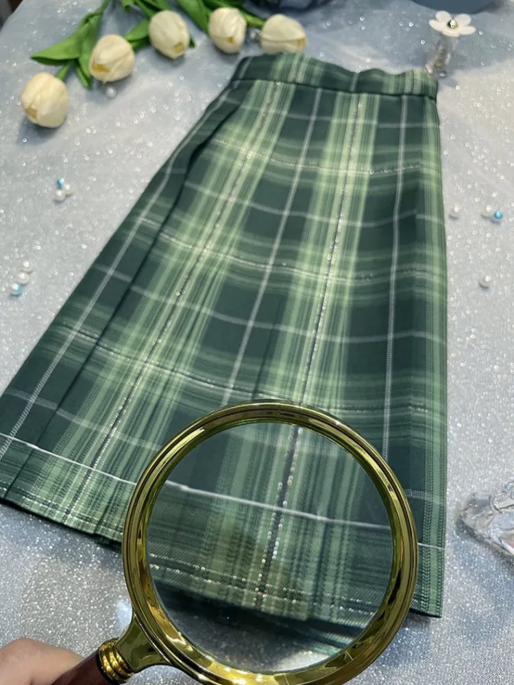 Emerald Silver Tinsel JK Uniform Skirts