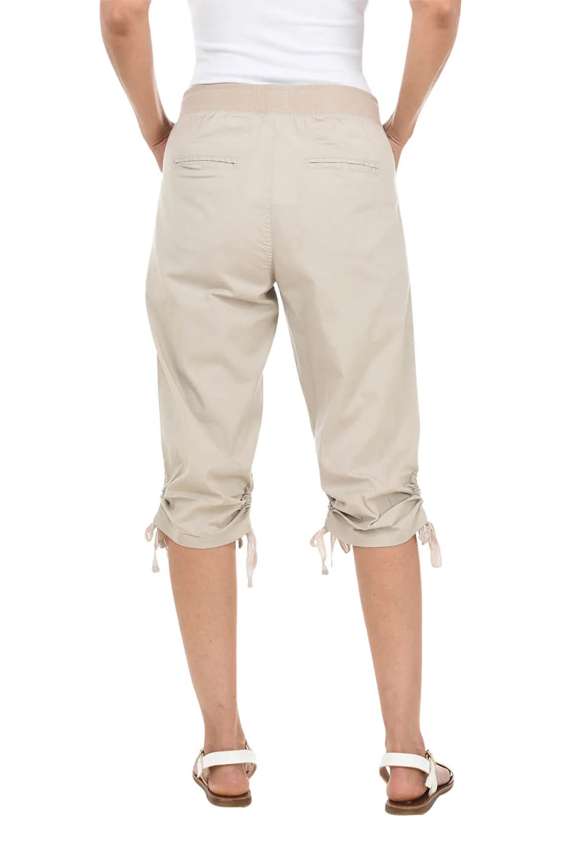 Emma Pull-On Ruched Capri Pant