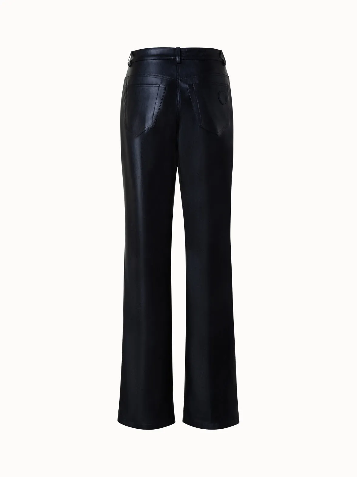 Faux Leather Straight Leg Pants
