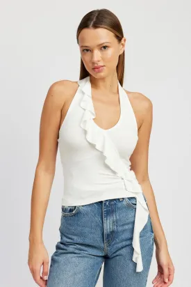 Feeling Ruffled Halter Top
