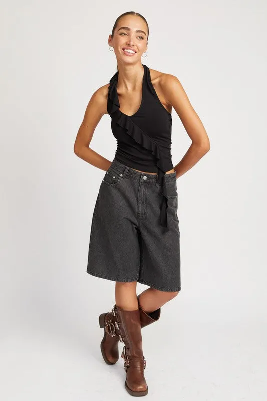 Feeling Ruffled Halter Top