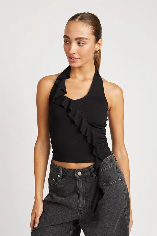 Feeling Ruffled Halter Top