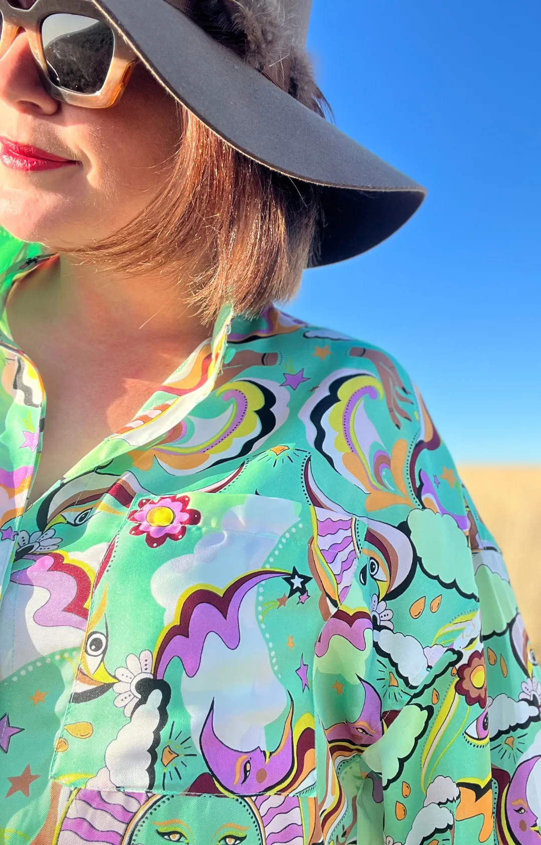 Festival Oversized Shirt - Psychedelic