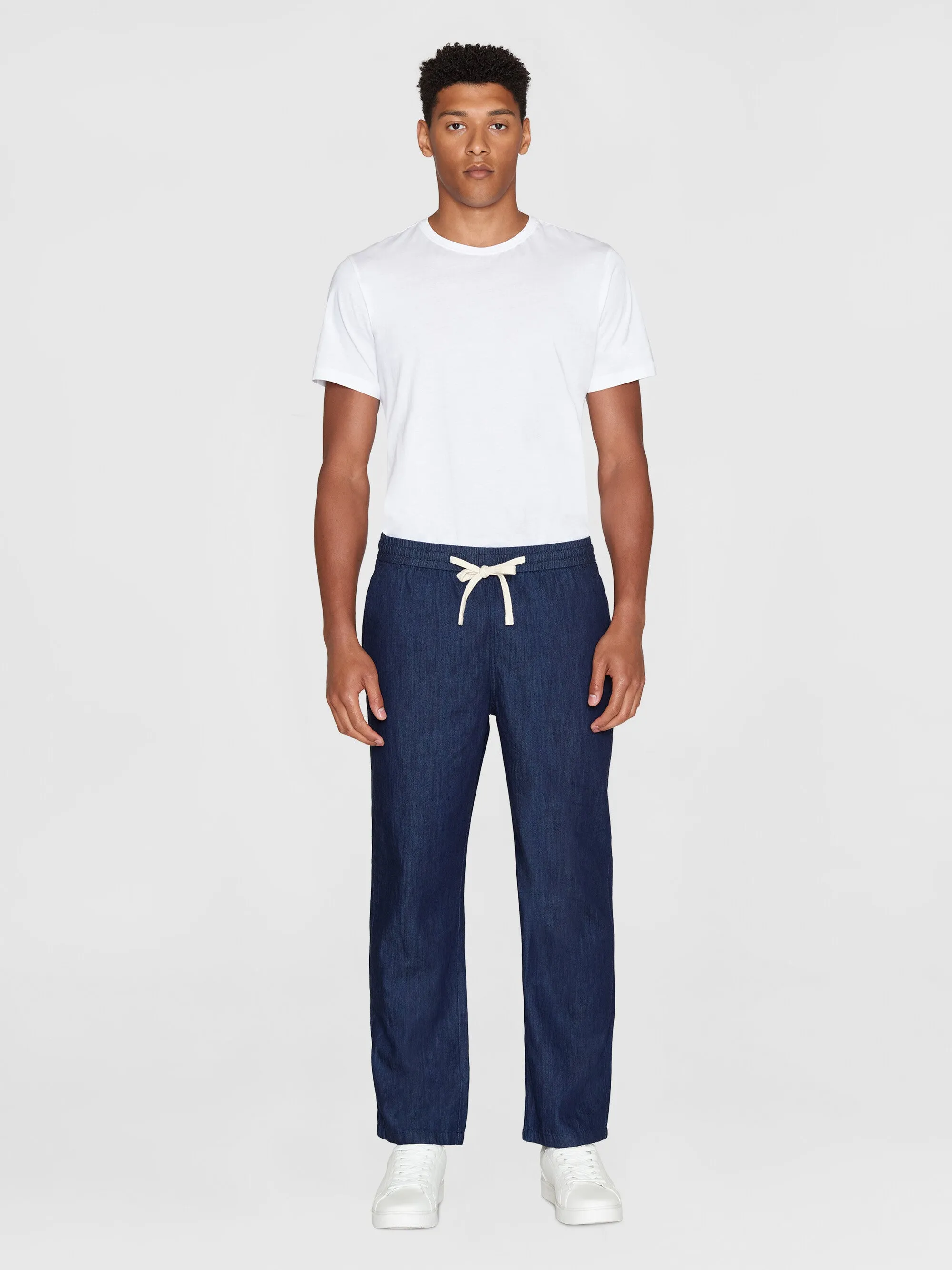 Classic Indigo FIG Loose Denim Pants - GOTS Certified and Vegan Friendly