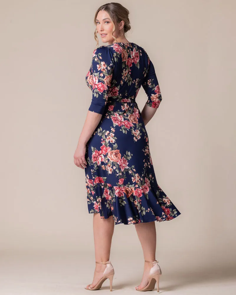 Flirty Flounce Wrap Dress